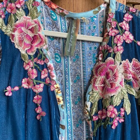 Aratta Jackets & Blazers - Aratta Long Duster with Floral Embroidery
